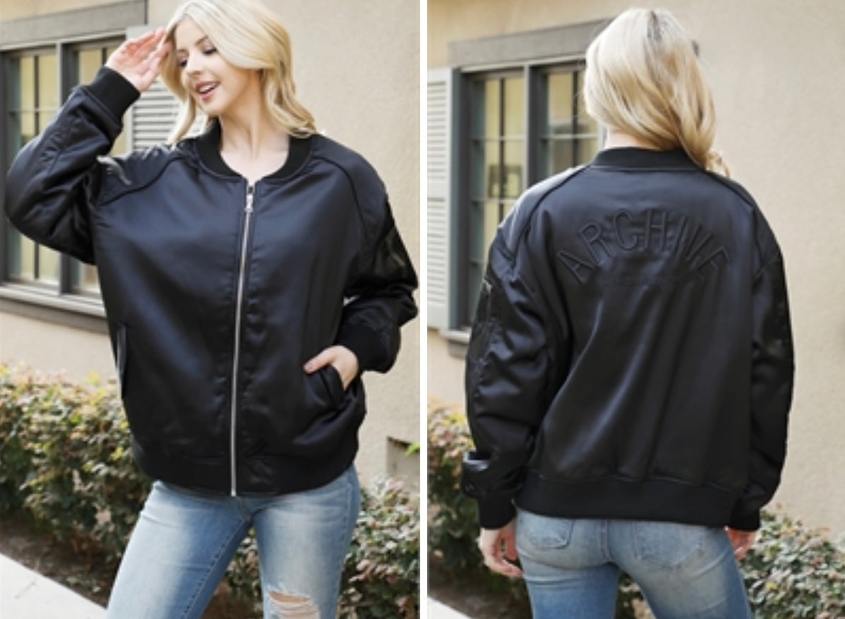 Black Bomber Jacket